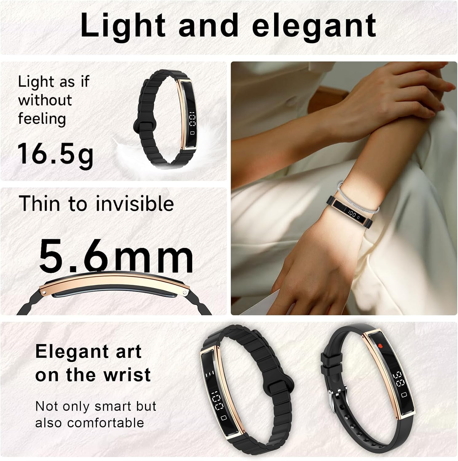 Efolen B3 Smart Bracelet for Women | Heart Rate, Sleep & Fitness Tracker | سوار Efolen B3 الذكي للنساء | تتبع معدل ضربات القلب والنوم واللياقة البدنية